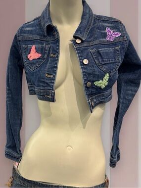 Disney Tinkerbell denim jacket with embroidered butterflies